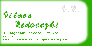 vilmos medveczki business card